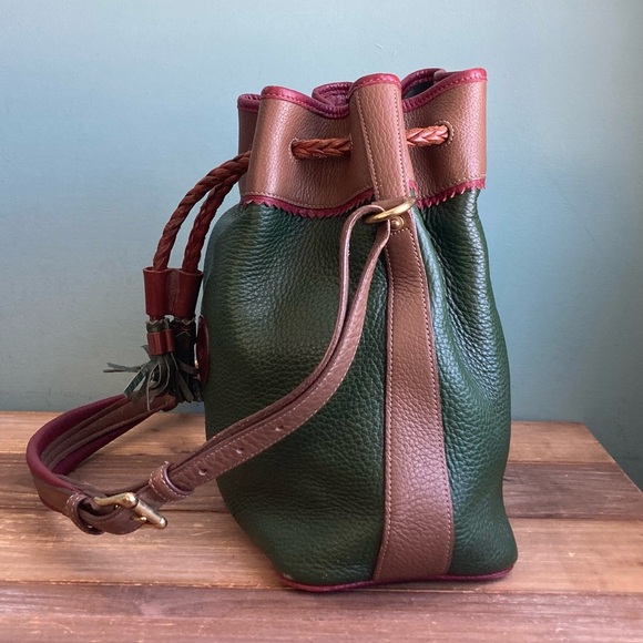 Vintage Dooney & Bourke Teton Drawstring Leather Bucket Bag - Picture 3 of 10